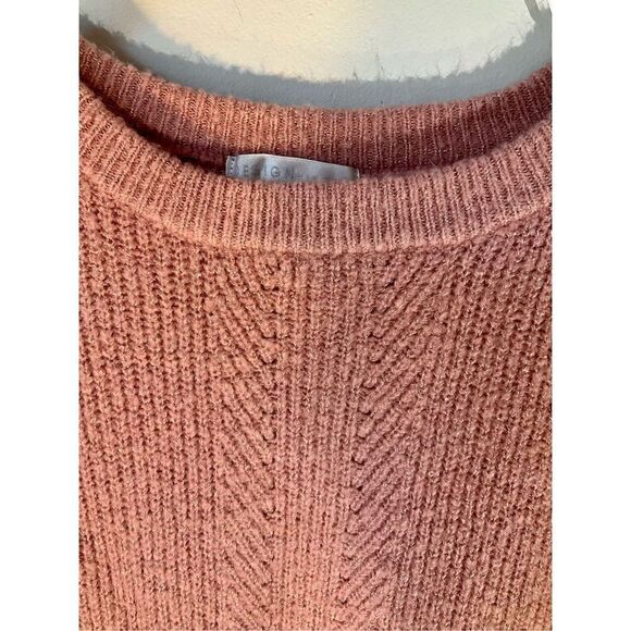 Design History Metallic Single Cold Shoulder Ribbed Sweater, Medium. Pink. - Picture 8 of 10